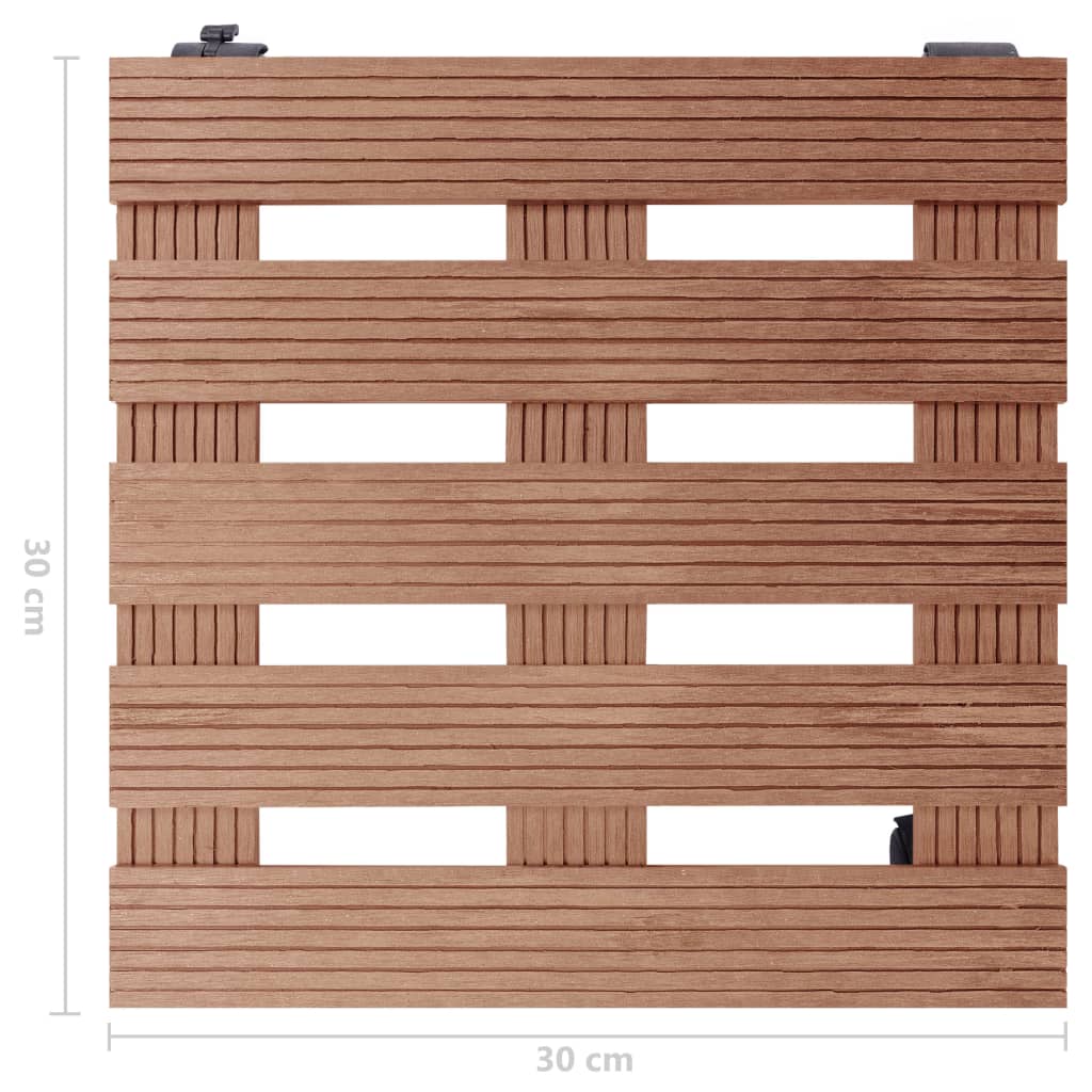 Pflanzenroller 4 Stk. 30X30X7,5 Cm Wpc
