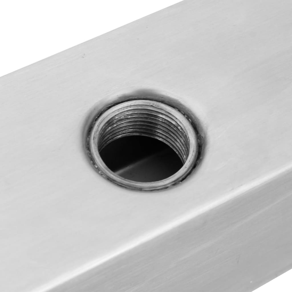 Pool-Wasserfall Rechteckig Edelstahl 110 Cm