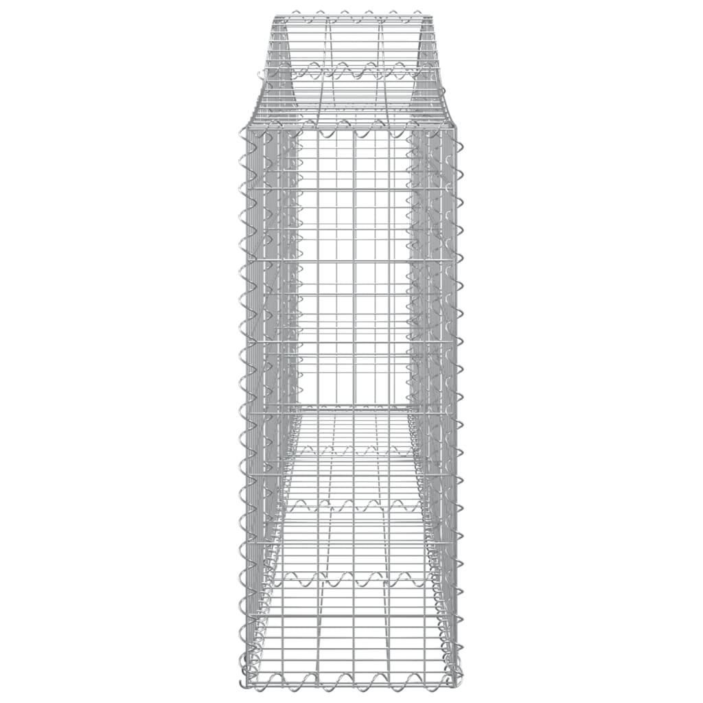 Gabionen Mit Hochbogen 30 Stk. 200X30X80/100Cm Verzinktes Eisen