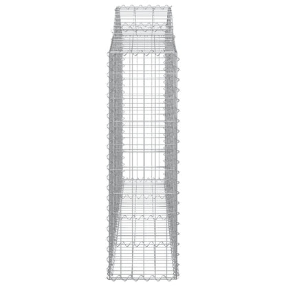 Gabionen Mit Hochbogen 13Stk. 200X30X100/120Cm Verzinktes Eisen