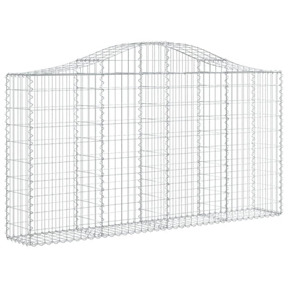 Gabionen Mit Hochbogen 25Stk. 200X30X100/120Cm Verzinktes Eisen