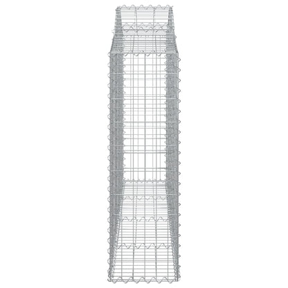 Gabionen Mit Hochbogen 30Stk. 200X30X100/120Cm Verzinktes Eisen
