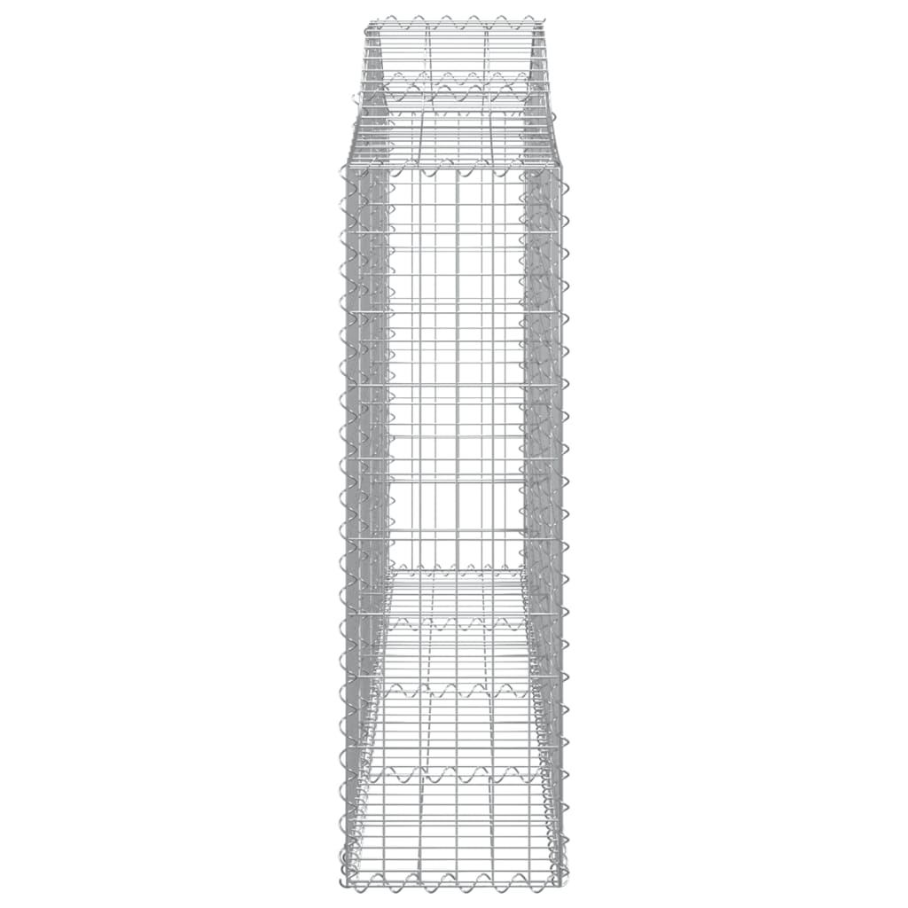 Gabionen Mit Hochbogen 40Stk. 200X30X100/120Cm Verzinktes Eisen
