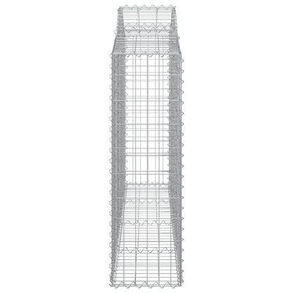 Gabionen Mit Hochbogen 40Stk. 200X30X100/120Cm Verzinktes Eisen