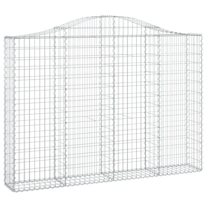 Gabionen Mit Hochbogen 2 Stk. 200X30X140/160Cm Verzinktes Eisen