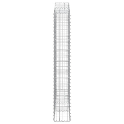 Gabionen Mit Hochbogen 2 Stk. 200X30X200/220Cm Verzinktes Eisen