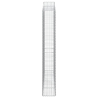 Gabionen Mit Hochbogen 3 Stk. 200X30X200/220Cm Verzinktes Eisen