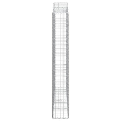 Gabionen Mit Hochbogen 4 Stk. 200X30X200/220Cm Verzinktes Eisen