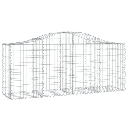 Gabionen Mit Hochbogen 30 Stk. 200X50X80/100Cm Verzinktes Eisen