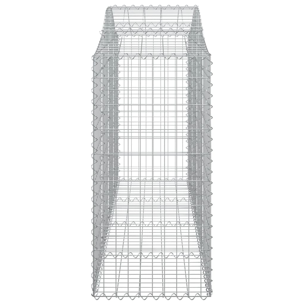 Gabionen Mit Hochbogen 8 Stk. 200X50X100/120Cm Verzinktes Eisen