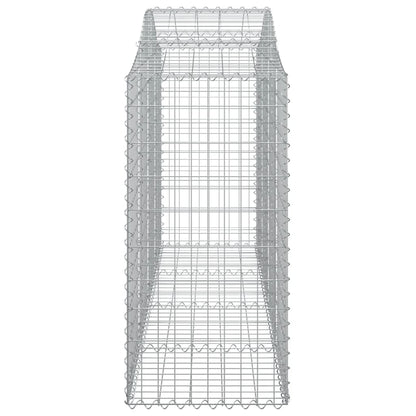 Gabionen Mit Hochbogen 8 Stk. 200X50X100/120Cm Verzinktes Eisen