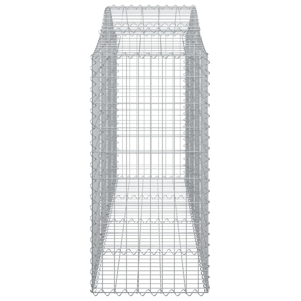 Gabionen Mit Hochbogen 9 Stk. 200X50X100/120Cm Verzinktes Eisen