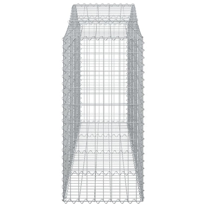 Gabionen Mit Hochbogen 25 Stk 200X50X100/120Cm Verzinktes Eisen