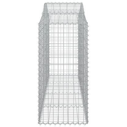 Gabionen Mit Hochbogen 6 Stk. 200X50X120/140Cm Verzinktes Eisen