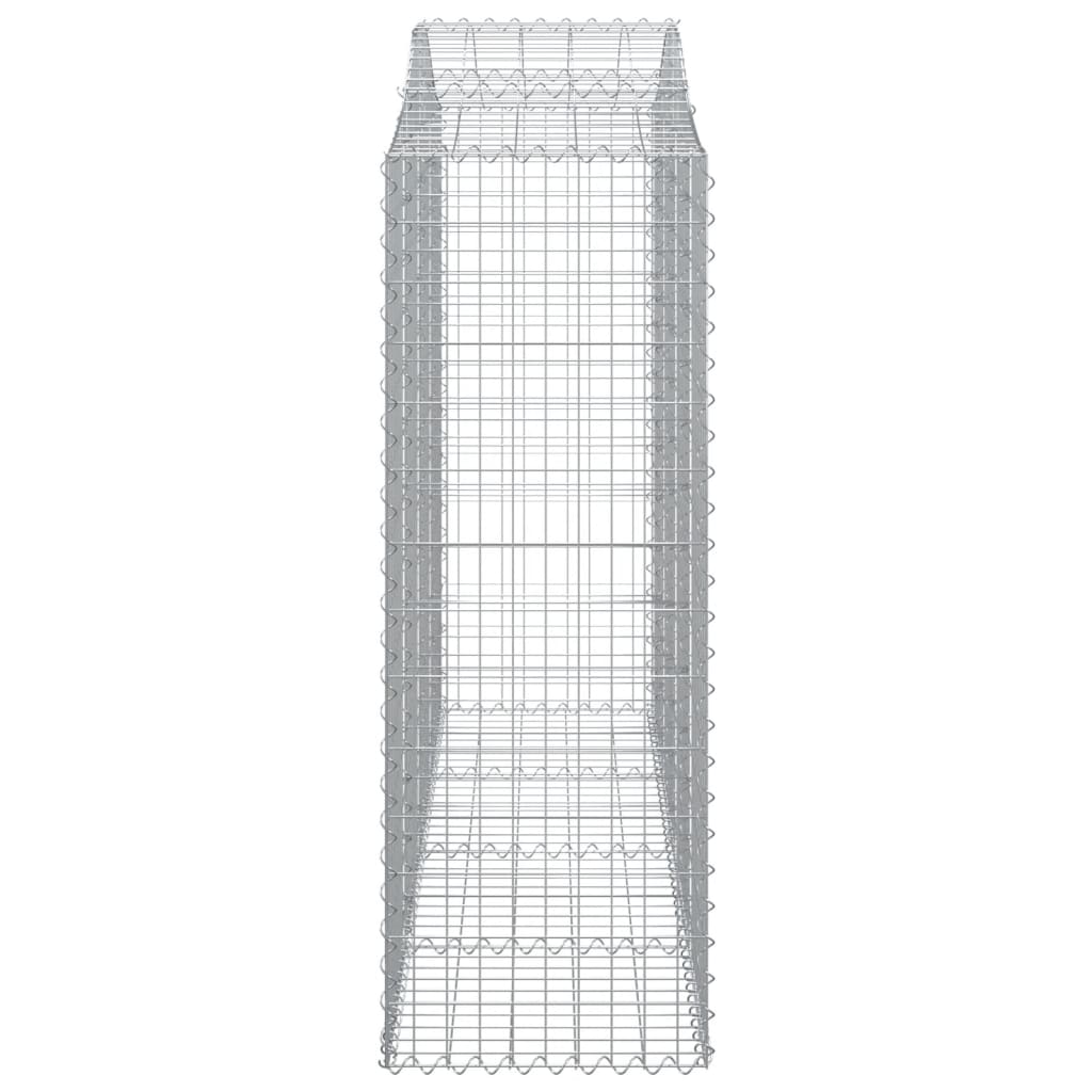 Gabionen Mit Hochbogen 3 Stk. 200X50X140/160Cm Verzinktes Eisen