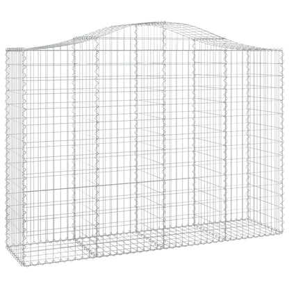 Gabionen Mit Hochbogen 10Stk. 200X50X140/160Cm Verzinktes Eisen