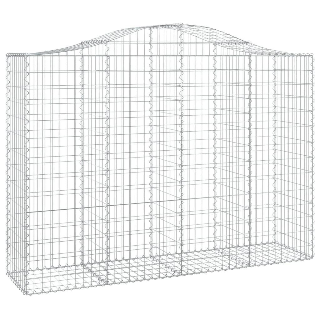 Gabionen Mit Hochbogen 11Stk. 200X50X140/160Cm Verzinktes Eisen
