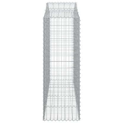 Gabionen Mit Hochbogen 25Stk. 200X50X140/160Cm Verzinktes Eisen