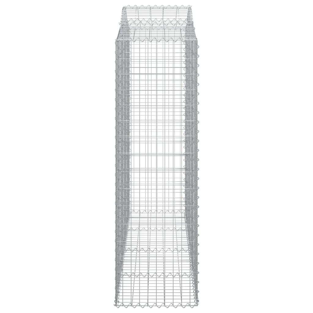 Gabionen Mit Hochbogen 11Stk. 200X50X160/180Cm Verzinktes Eisen