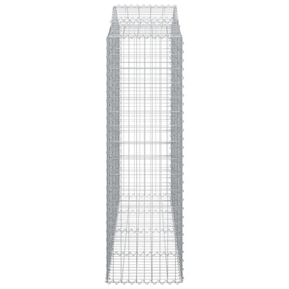 Gabionen Mit Hochbogen 11Stk. 200X50X160/180Cm Verzinktes Eisen