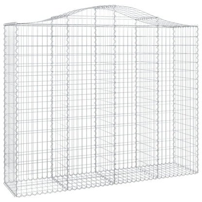 Gabionen Mit Hochbogen 13Stk. 200X50X160/180Cm Verzinktes Eisen