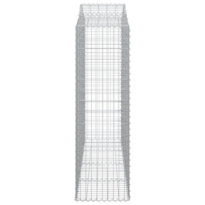 Gabionen Mit Hochbogen 13Stk. 200X50X160/180Cm Verzinktes Eisen