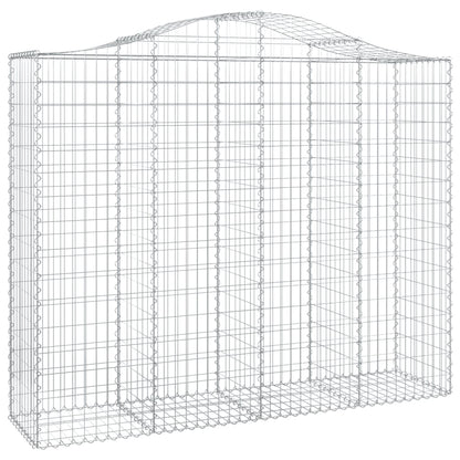 Gabionen Mit Hochbogen 30Stk. 200X50X160/180Cm Verzinktes Eisen