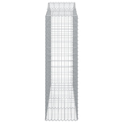 Gabionen Mit Hochbogen 30Stk. 200X50X160/180Cm Verzinktes Eisen