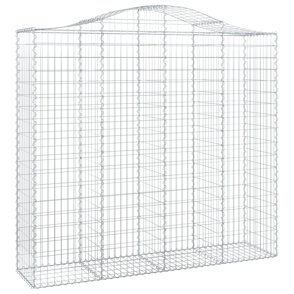 Gabionen Mit Hochbogen 3 Stk. 200X50X180/200Cm Verzinktes Eisen