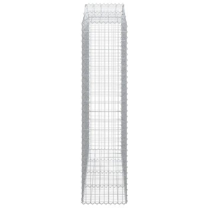 Gabionen Mit Hochbogen 3 Stk. 200X50X200/220Cm Verzinktes Eisen