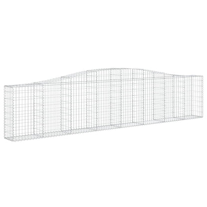 Gabionen Mit Hochbogen 20 Stk. 400X30X80/100Cm Verzinktes Eisen