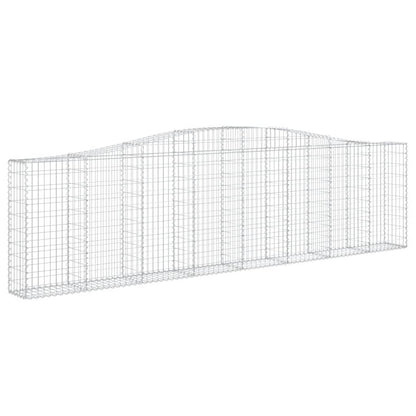 Gabionen Mit Hochbogen 6 Stk. 400X30X100/120Cm Verzinktes Eisen