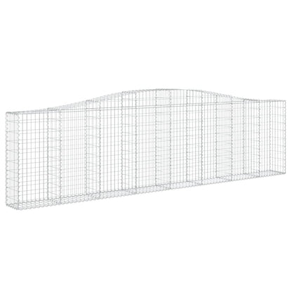 Gabionen Mit Hochbogen 8 Stk. 400X30X100/120Cm Verzinktes Eisen