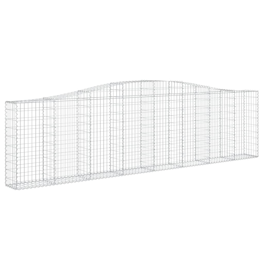 Gabionen Mit Hochbogen 10Stk. 400X30X100/120Cm Verzinktes Eisen