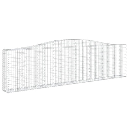 Gabionen Mit Hochbogen 10Stk. 400X30X100/120Cm Verzinktes Eisen