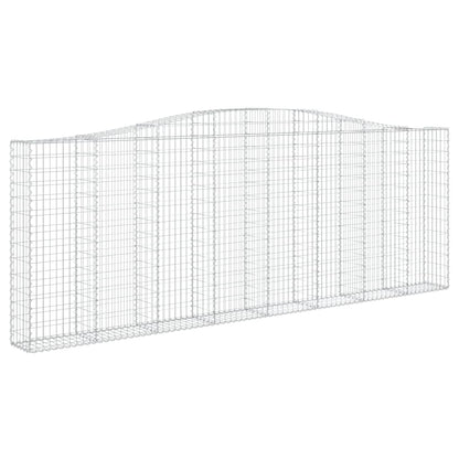 Gabionen Mit Hochbogen 2 Stk. 400X30X140/160Cm Verzinktes Eisen