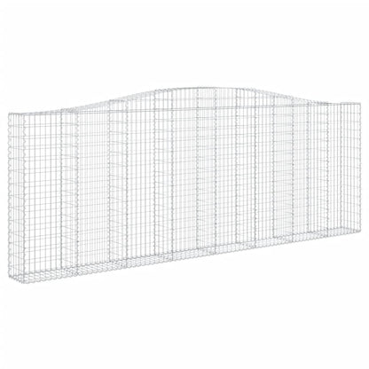 Gabionen Mit Hochbogen 10Stk. 400X30X140/160Cm Verzinktes Eisen