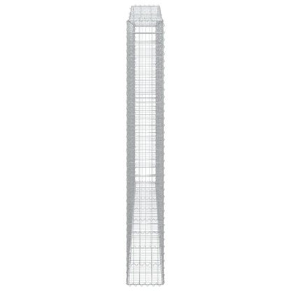 Gabionen Mit Hochbogen 10Stk. 400X30X220/240Cm Verzinktes Eisen