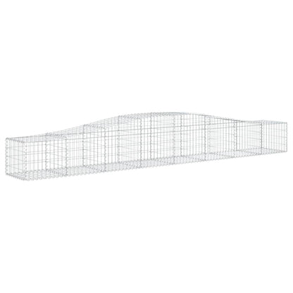 Gabionen Mit Hochbogen 2 Stk. 400X50X40/60Cm Verzinktes Eisen