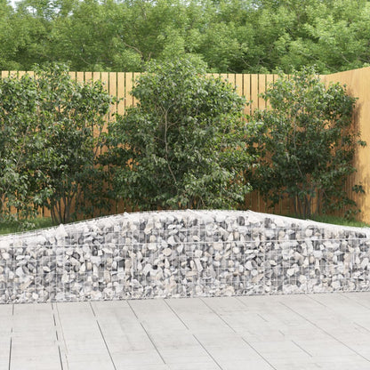Gabionen Mit Hochbogen 2 Stk. 400X50X40/60Cm Verzinktes Eisen