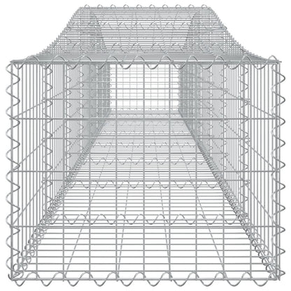 Gabionen Mit Hochbogen 4 Stk. 400X50X40/60Cm Verzinktes Eisen