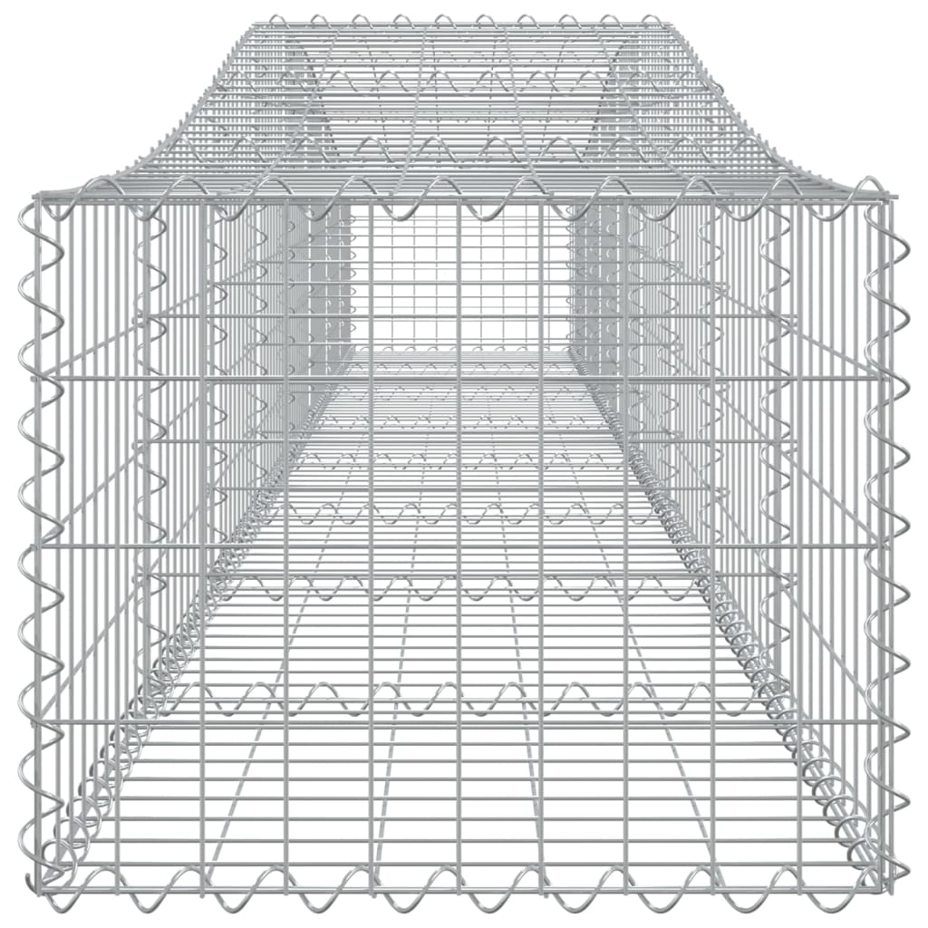 Gabionen Mit Hochbogen 7 Stk. 400X50X40/60Cm Verzinktes Eisen