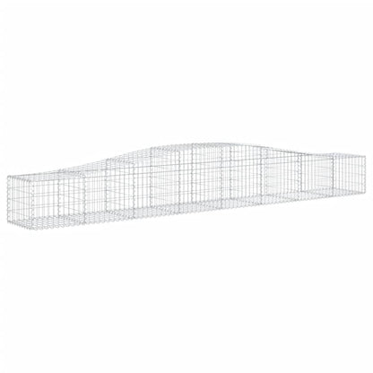 Gabionen Mit Hochbogen 9 Stk. 400X50X40/60Cm Verzinktes Eisen
