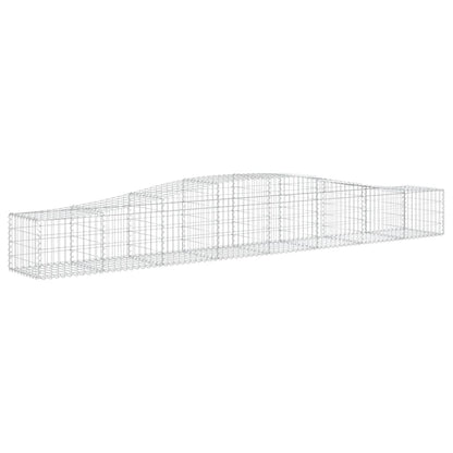 Gabionen Mit Hochbogen 10 Stk. 400X50X40/60Cm Verzinktes Eisen