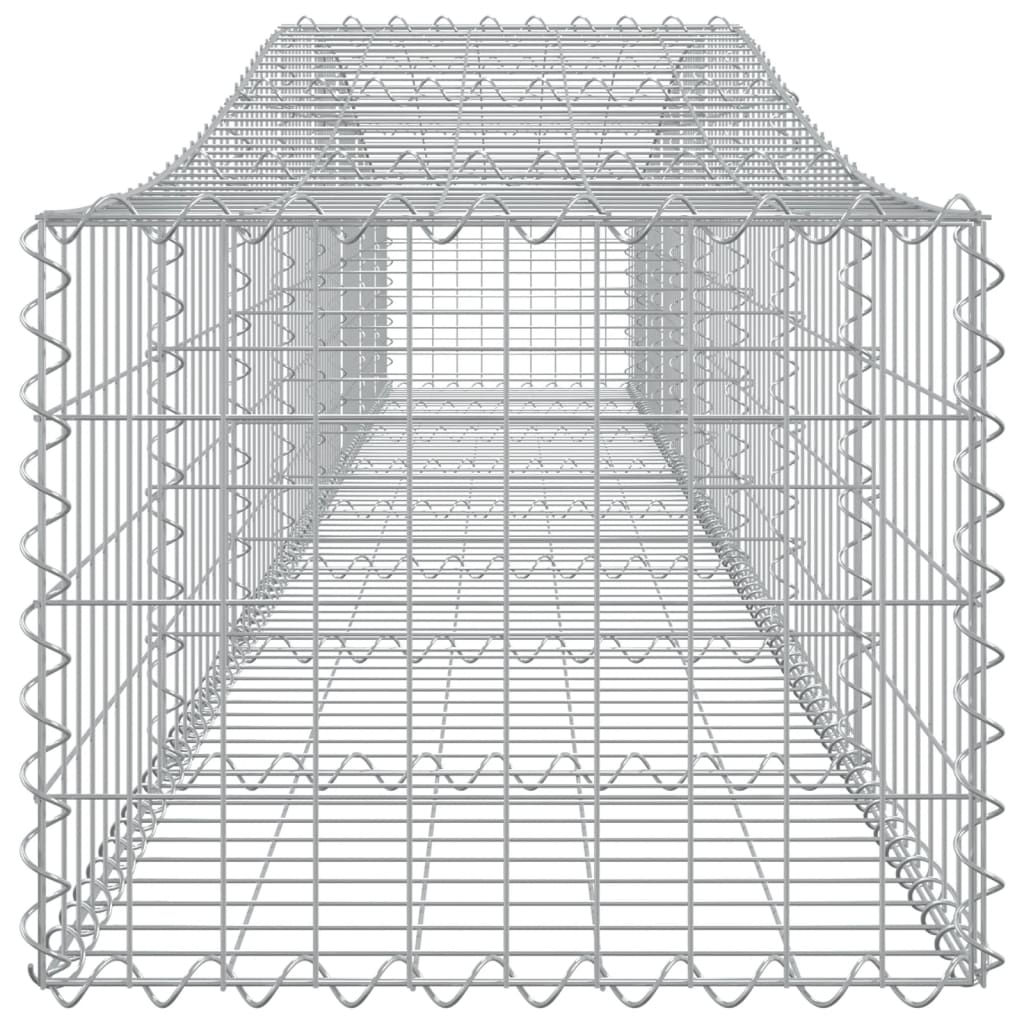 Gabionen Mit Hochbogen 10 Stk. 400X50X40/60Cm Verzinktes Eisen