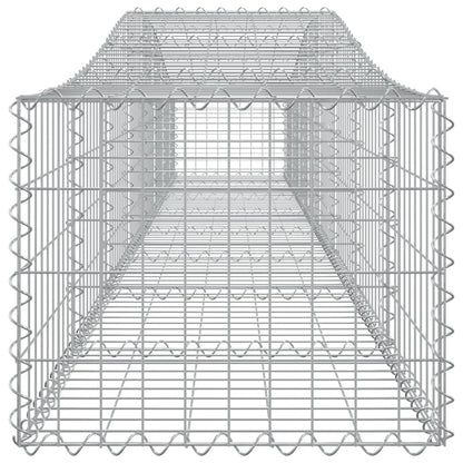 Gabionen Mit Hochbogen 10 Stk. 400X50X40/60Cm Verzinktes Eisen