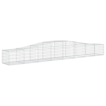Gabionen Mit Hochbogen 15 Stk. 400X50X40/60Cm Verzinktes Eisen