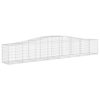 Gabionen Mit Hochbogen 3 Stk. 400X50X60/80Cm Verzinktes Eisen