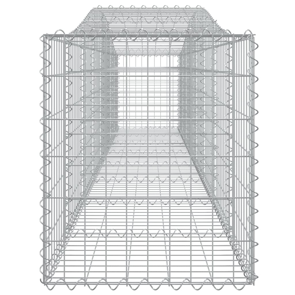 Gabionen Mit Hochbogen 6 Stk. 400X50X60/80Cm Verzinktes Eisen