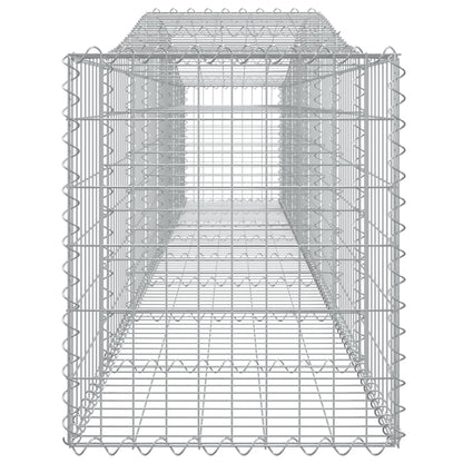 Gabionen Mit Hochbogen 6 Stk. 400X50X60/80Cm Verzinktes Eisen
